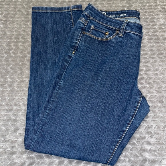 LOFT Modern Straight Jeans.  Size 10P - Picture 1 of 10